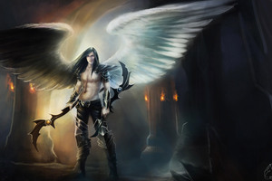 Angel Warrior Fantasy Man Wings
