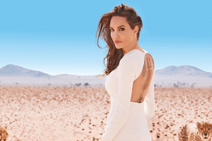Angelina Jolie Harpers Bazaar (2560x1080) Resolution Wallpaper