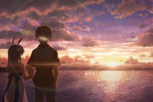 Anime Boy and Girl Alone Wallpaper