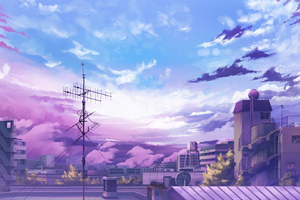 Anime City Hd (1920x1080) Resolution Wallpaper