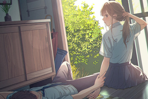 Anime Couple School Love