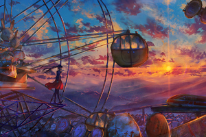 Anime Ferris Wheel Painting