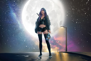 Anime Galactic Nightwatch (3840x2400) Resolution Wallpaper
