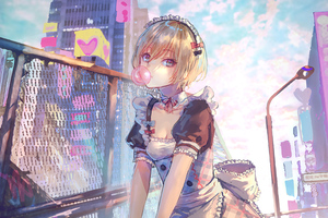 Anime Girl City 4k