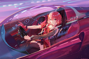 Anime Girl For Scifi Ride 4k Wallpaper