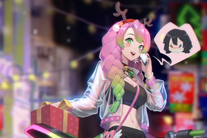 Anime Girl Gifting Presents On Christmas 4k
