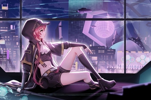 Anime Girl In Scifi World 5k Wallpaper