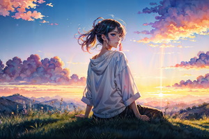 Anime Girl In The Depths Of Daylight Wallpaper
