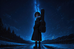 Anime Girl Lonely Traveler (1680x1050) Resolution Wallpaper