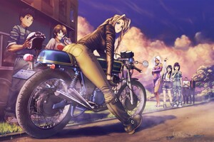 Anime Girl On Bike Wallpaper