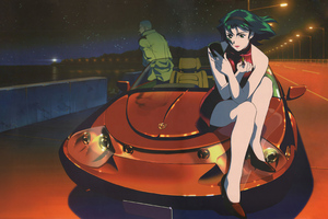 Anime Girl Sitting On Car Bonnet