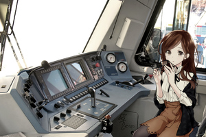 Anime Girl Train Pilot 4k