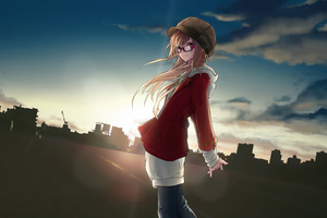Anime Girl With Glasses Winter