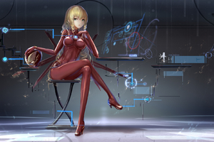 Anime Iron Girl (1280x1024) Resolution Wallpaper