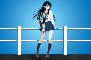 Anime School Girl Digital Art