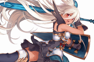 Anime Sword Girl Art (1366x768) Resolution Wallpaper