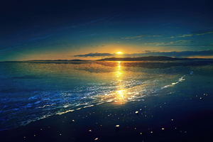 Anime Water Landscape (1440x900) Resolution Wallpaper