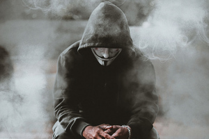 Anonymus Guy Smoke 4k