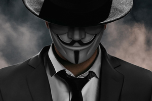 Anonymus Man In Suit Wallpaper