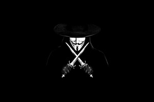 Anonymus Vendetta Sword (1336x768) Resolution Wallpaper