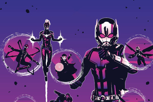 Ant Man Captain Marvel Spiderman Dr Strange Wallpaper