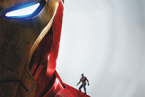 Antman On Iron Man Shoulder (1600x900) Resolution Wallpaper
