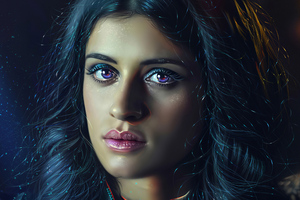 Anya Chalotra As Yennefer In Witcher Art