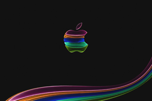 Apple Glass Logo Dark 4k Wallpaper