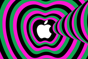 Apple Logo Colorful 5k Wallpaper