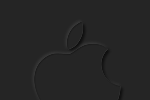 Apple Logo Dark Grey 4k