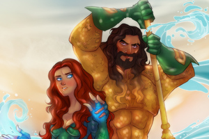 Aquaman And Mera Artwork