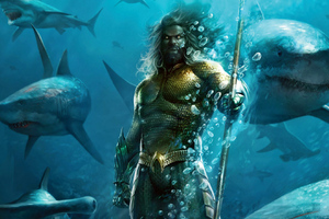 Aquaman The King (1360x768) Resolution Wallpaper