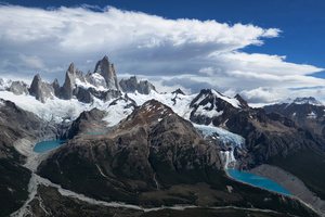 Argentina Mountains Patagonia Crag Clouds 5k Wallpaper