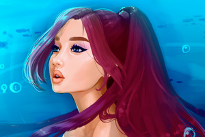 Ariana Grande Ariel Art Wallpaper