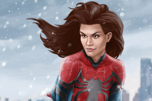 Art Spider Girl New (1600x900) Resolution Wallpaper