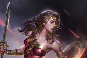 Art Wonder Woman4k (1336x768) Resolution Wallpaper