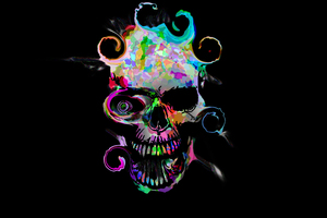 Artistic Colorful Skull