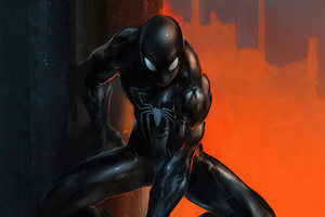 Artwork Black Spider Man (1920x1200) Resolution Wallpaper