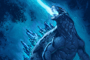 Artwork Godzilla King Of The Monsters (2048x1152) Resolution Wallpaper