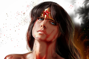 Artwork Wonder Woman Bleeding