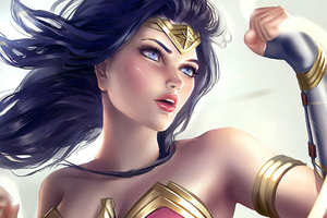 Artwork Wonder Woman New (1360x768) Resolution Wallpaper