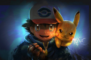 Ash And Pikachu Artwork