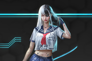 Asian Girl Cyber Girl 4k (2560x1080) Resolution Wallpaper