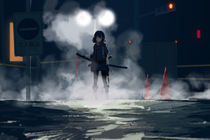 Assassin Anime Girl With Sword