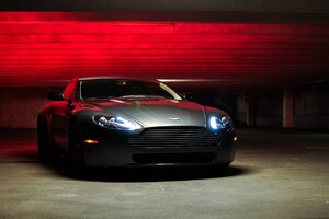 Aston Martin Vantage Lights (2560x1024) Resolution Wallpaper