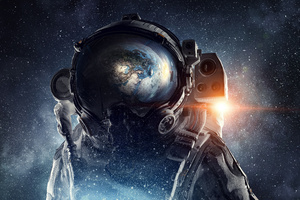 Astronaut Galaxy Space Stars Digital Art 4k Wallpaper