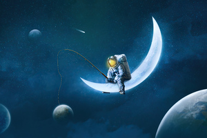 Astronaut Imagination (1440x900) Resolution Wallpaper