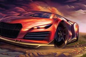 Audi Artwork (1024x768) Resolution Wallpaper