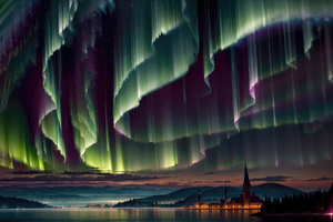 Aurora Stars Sky Web (1400x900) Resolution Wallpaper