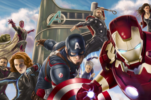 Avengers Assemble Artwork Wallpaper